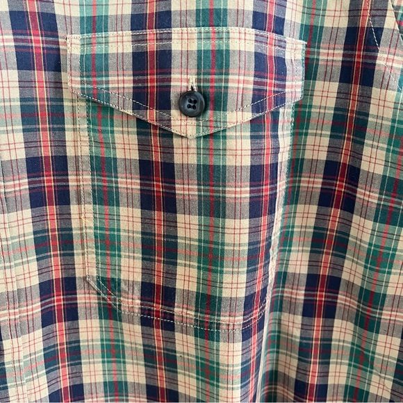 Robinsons Vintage 80’s Plaid Button Down Multi-color Long Sleeve Shirt Size L - Picture 5 of 9